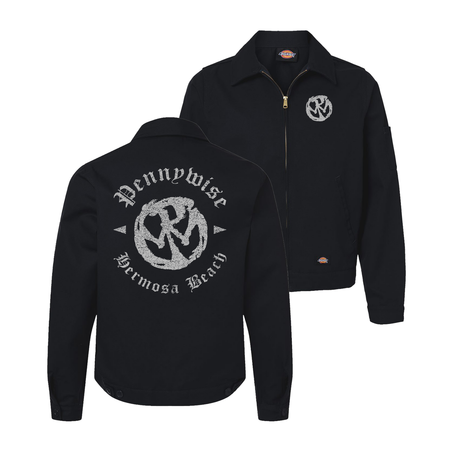 Old English Unlined Dickies Jacket - Black