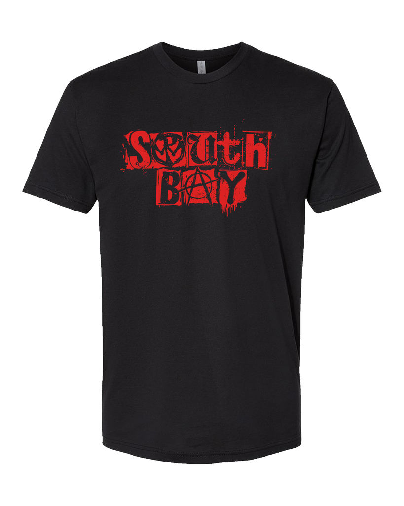 South Bay Tee - Black w/ Red Print