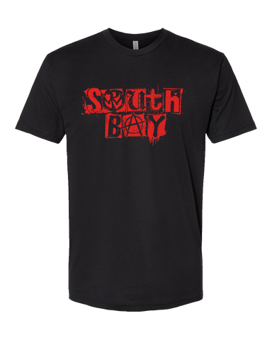 South Bay Tee - Black w/ Red Print